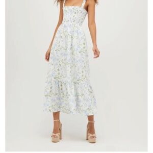 Anjuli dress in blue peony print. Worn once. Perfect condition.